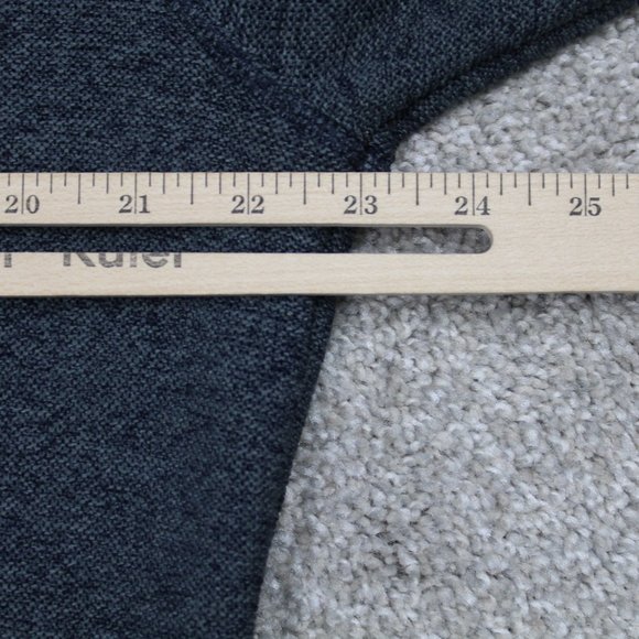 Eddie Bauer Fleece Sweatshirt NWT Mens XS Heather Navy Blue L/S Pullover Sweater - Picture 11 of 12